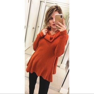 Free People Strawberry Fields Sweater Terracotta